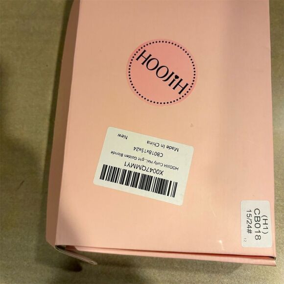 HOOJIH Curly Blonde Hair Topper Multicolor Easy Attach Unisex - Picture 1 of 6